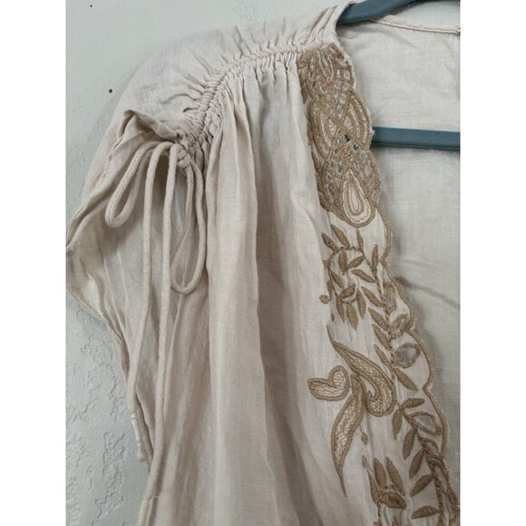 Free People Beige Weila Romper Sz XS - Picture 7 of 11